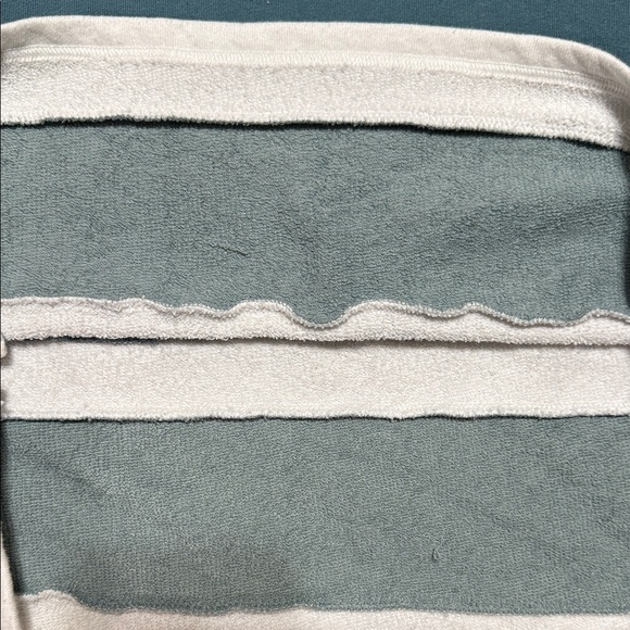 PINK Victoria's Secret Teal and White Lace-Up Oversized Sweatshirt - Picture 6 of 9